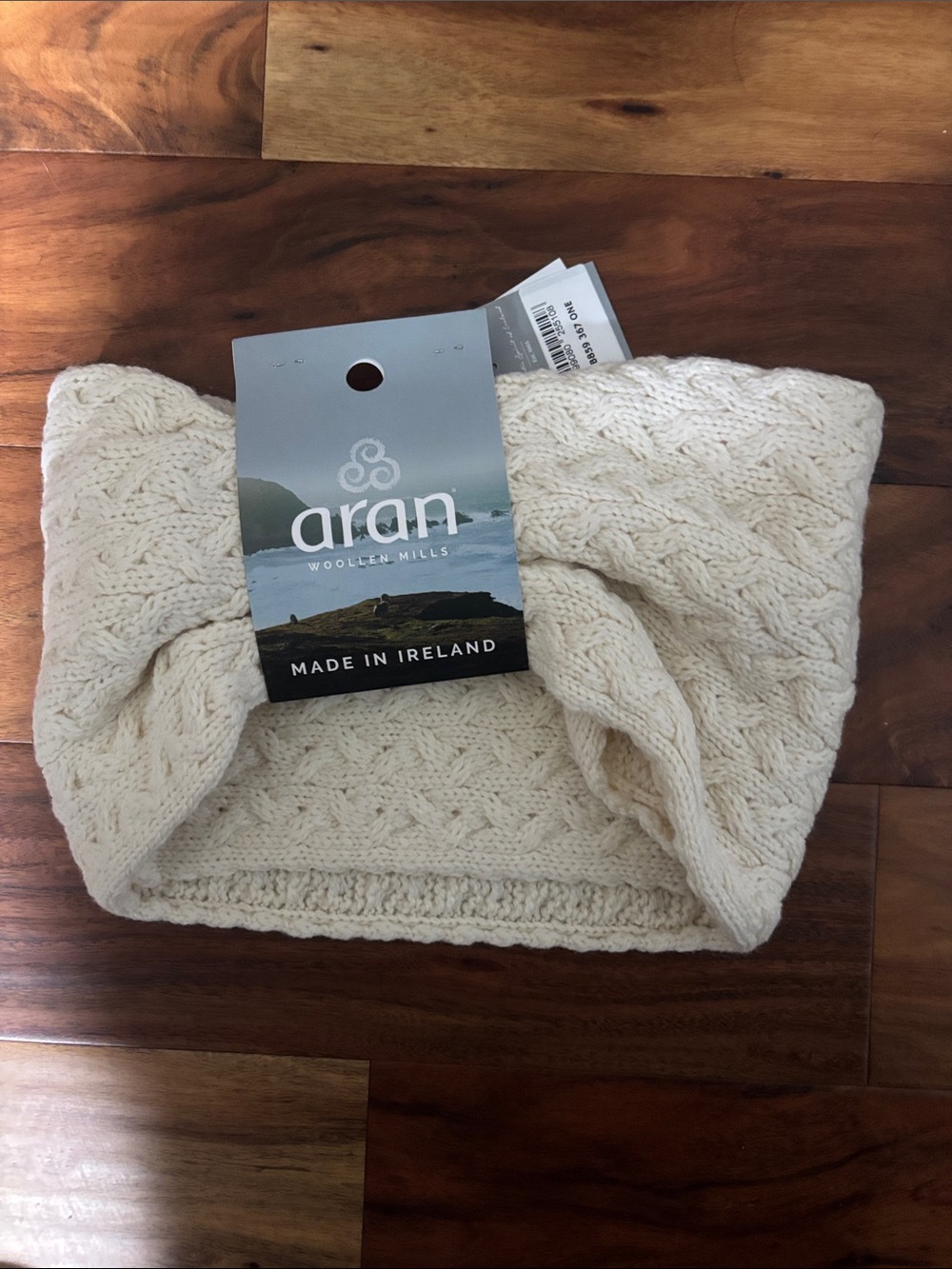 Cream Cable Knit Scarf